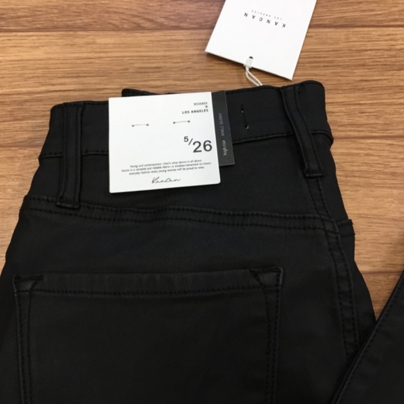 KANCAN COATED HIGH RISE BUTTON DOWN SKINNY JEANS SIZE 5 - Picture 6 of 12